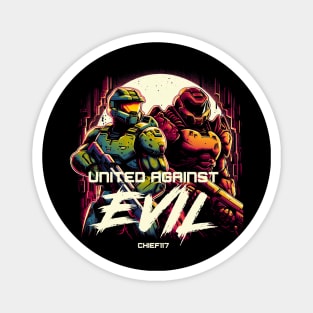 United against evil Magnet